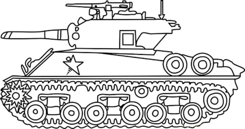 Dibujos de Tanque de Vietnam para colorear