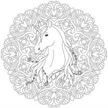Dibujos de Tatuaje De Unicornio para colorear