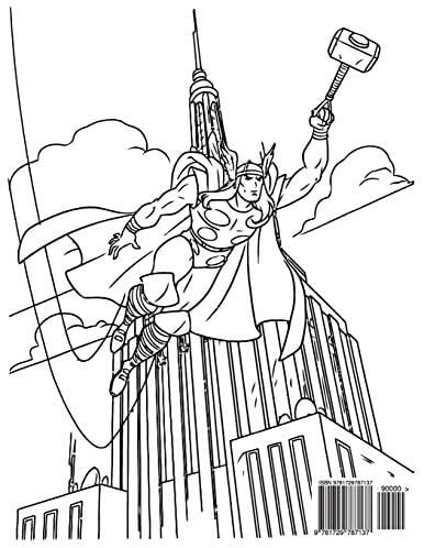 Dibujos de Thor Volando en Asgard para colorear