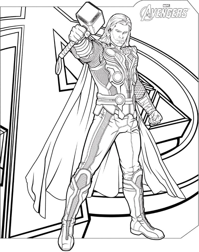 Thor de Avenger para colorir