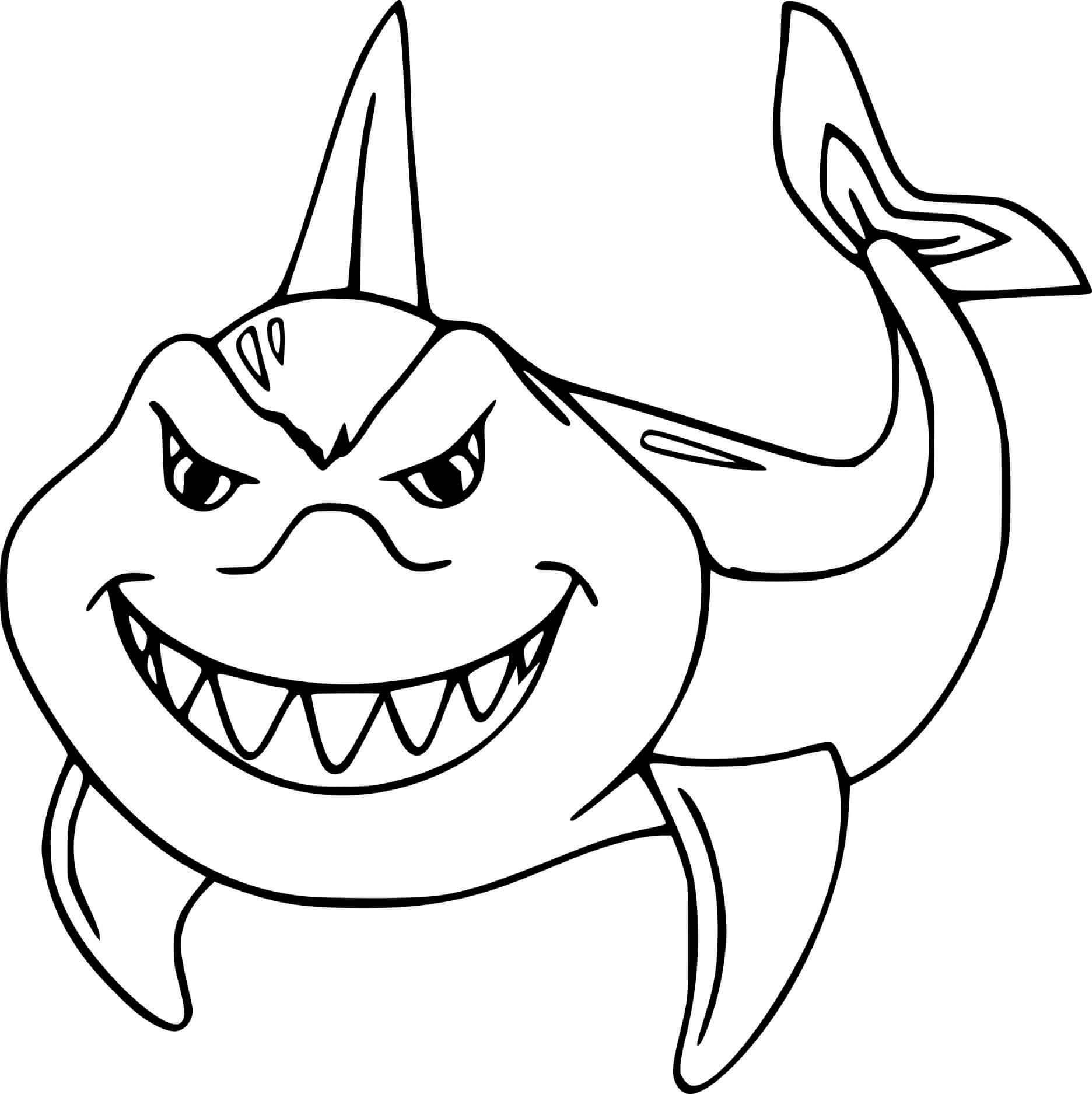 Tiburón Mako para colorir