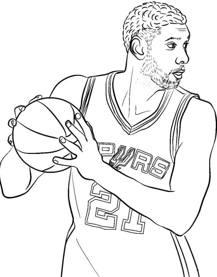 Tim Duncan para colorir