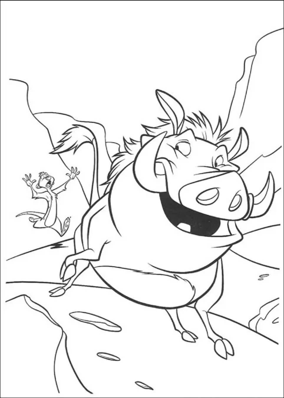 Timon coloring pages