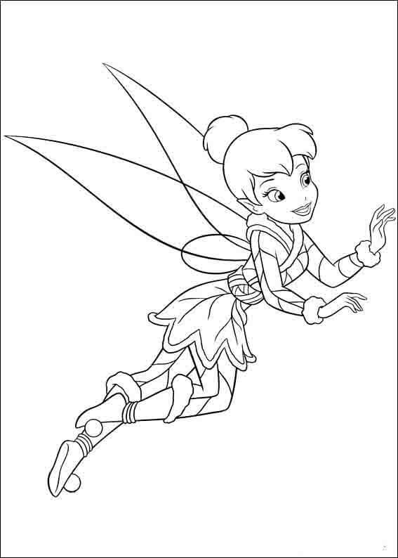Tinkerbell Volando para colorir