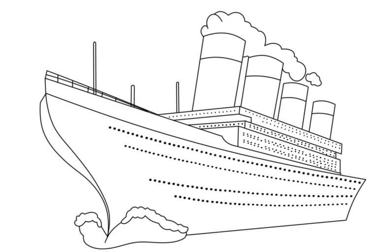Titanic Sencillo para colorir