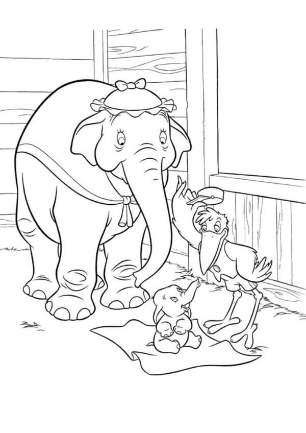 Dibujos de Todo el Mundo Ama a un Pequeño Elefante Con Orejas Grandes para colorear