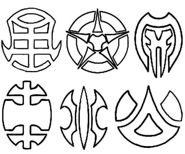 Dibujos de Todos Los Elementos De Bakugan para colorear