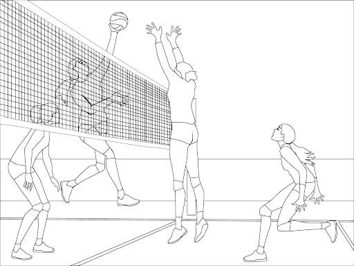 Dibujos de Torneo De Voleibol para colorear