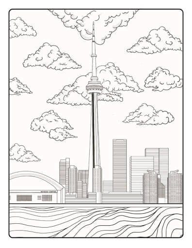 Torre De Toronto para colorir