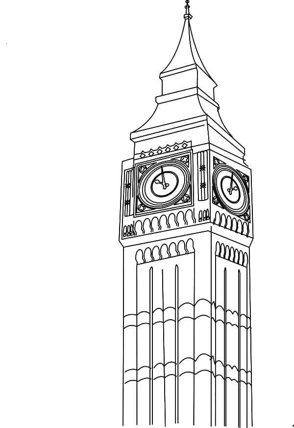Dibujos de Torre Del Reloj Big Ben para colorear