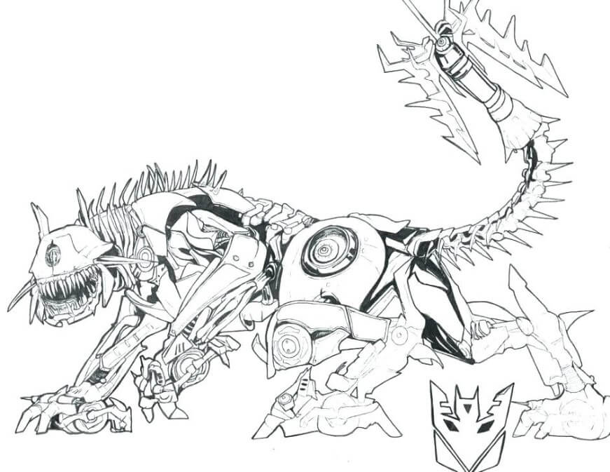 Dibujos de Transformer Decepticon Para Mascotas para colorear