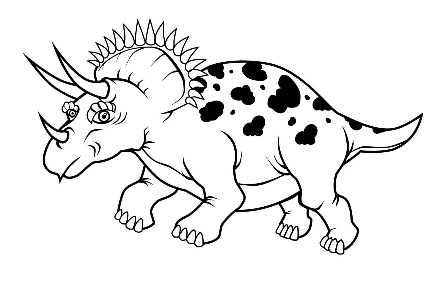 Triceratop Agradable para colorir