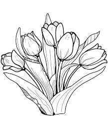 Dibujos de Tulipán Impresionante para colorear