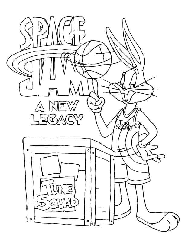 Dibujos de Tune escuadrón Bugs Bunny para colorear