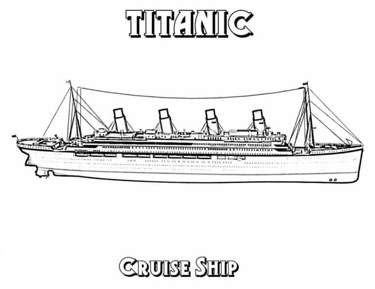 Un Barco De Cruceros para colorir