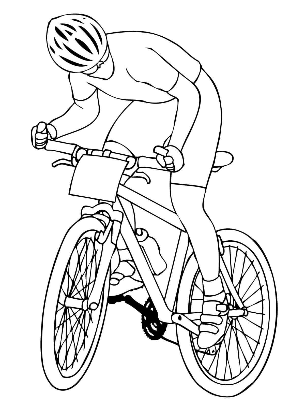 Un Ciclista para colorir