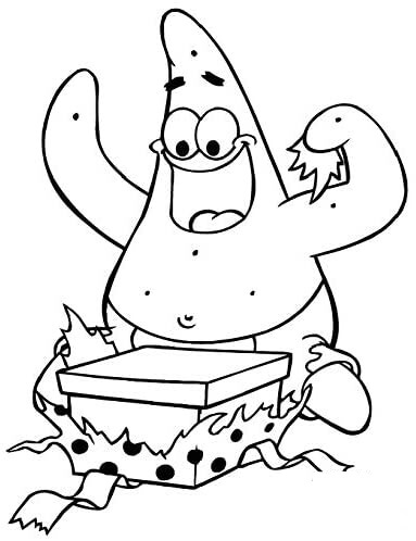 Unbox de Patrick Star para colorir