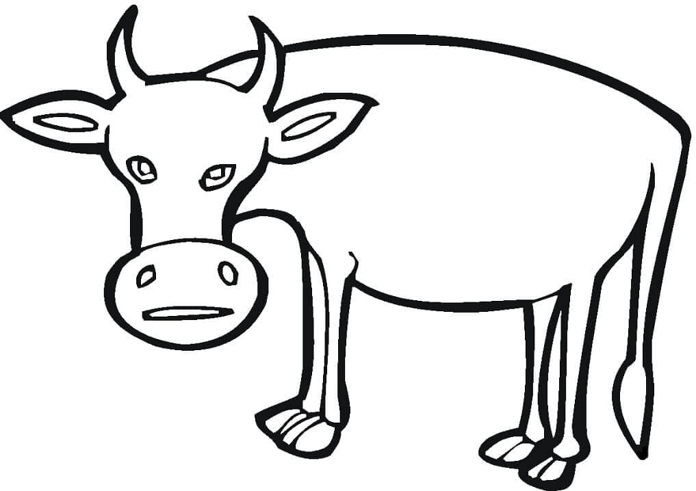 Dibujos de Vaca Divertida para colorear