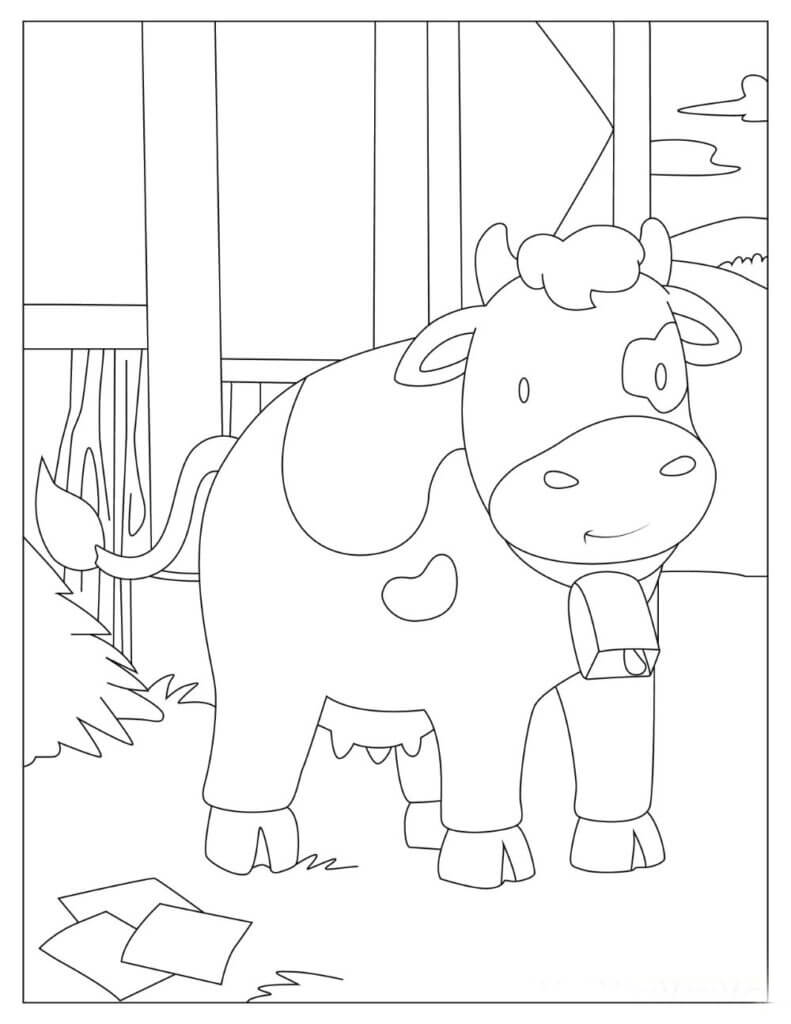 Dibujos de Vaca en el Granero para colorear