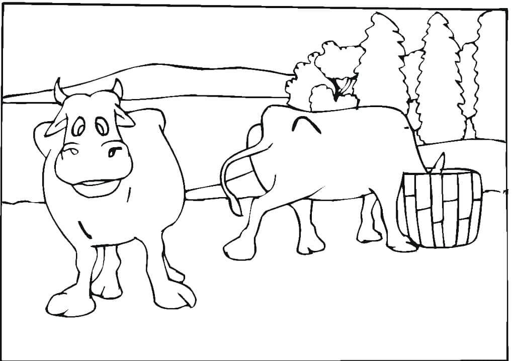 Dibujos de Vacas para colorear