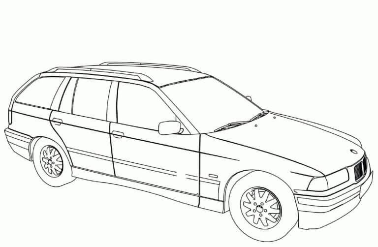 Dibujos de Vagón BMW para colorear