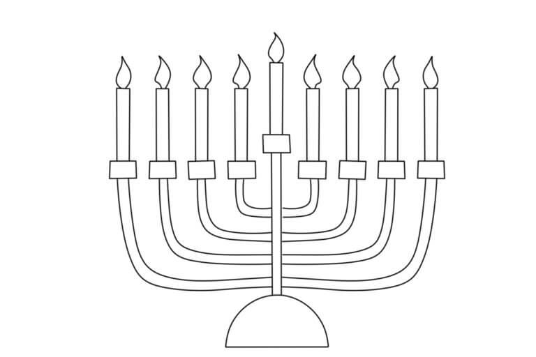 Dibujos de Velas Para Hanukkah para colorear
