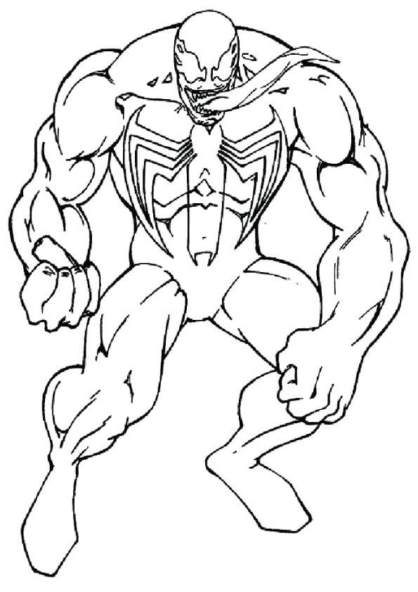 Venom Hombre Araña para colorir
