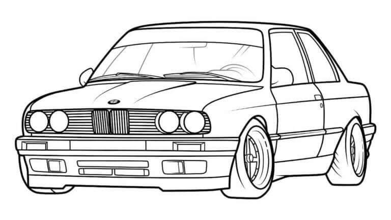 Viejo BMW Coupe para colorir