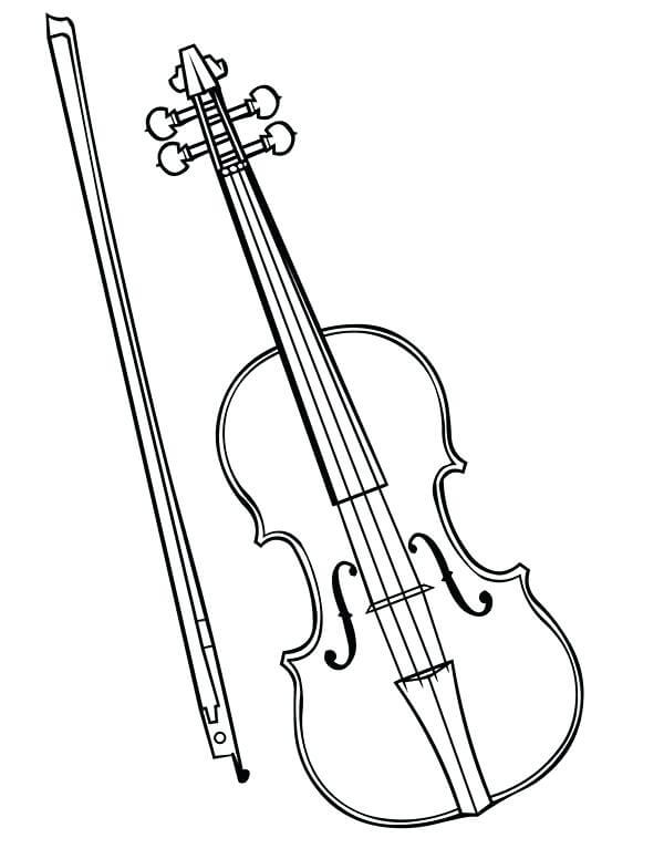 Violin Básico para colorir