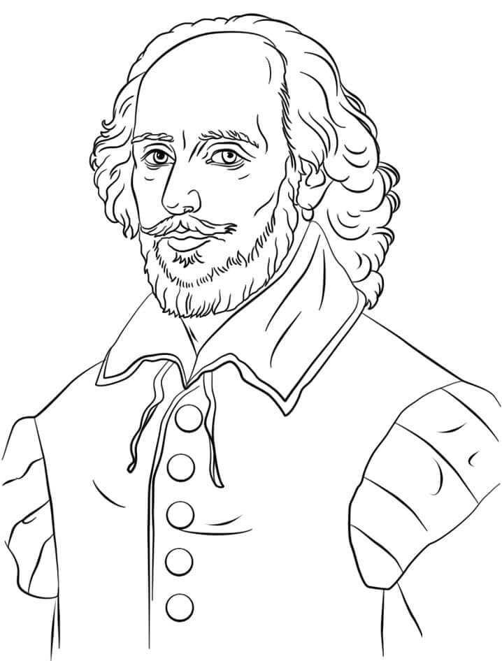 William Shakespeare para colorir