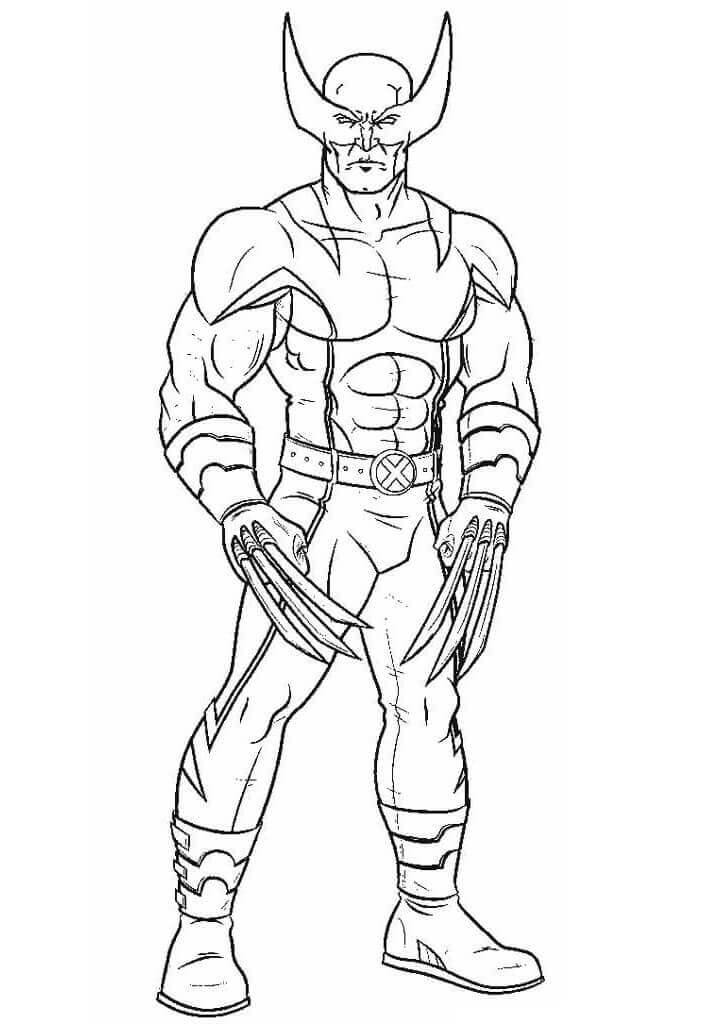 Dibujos de Wolverine de Pie para colorear