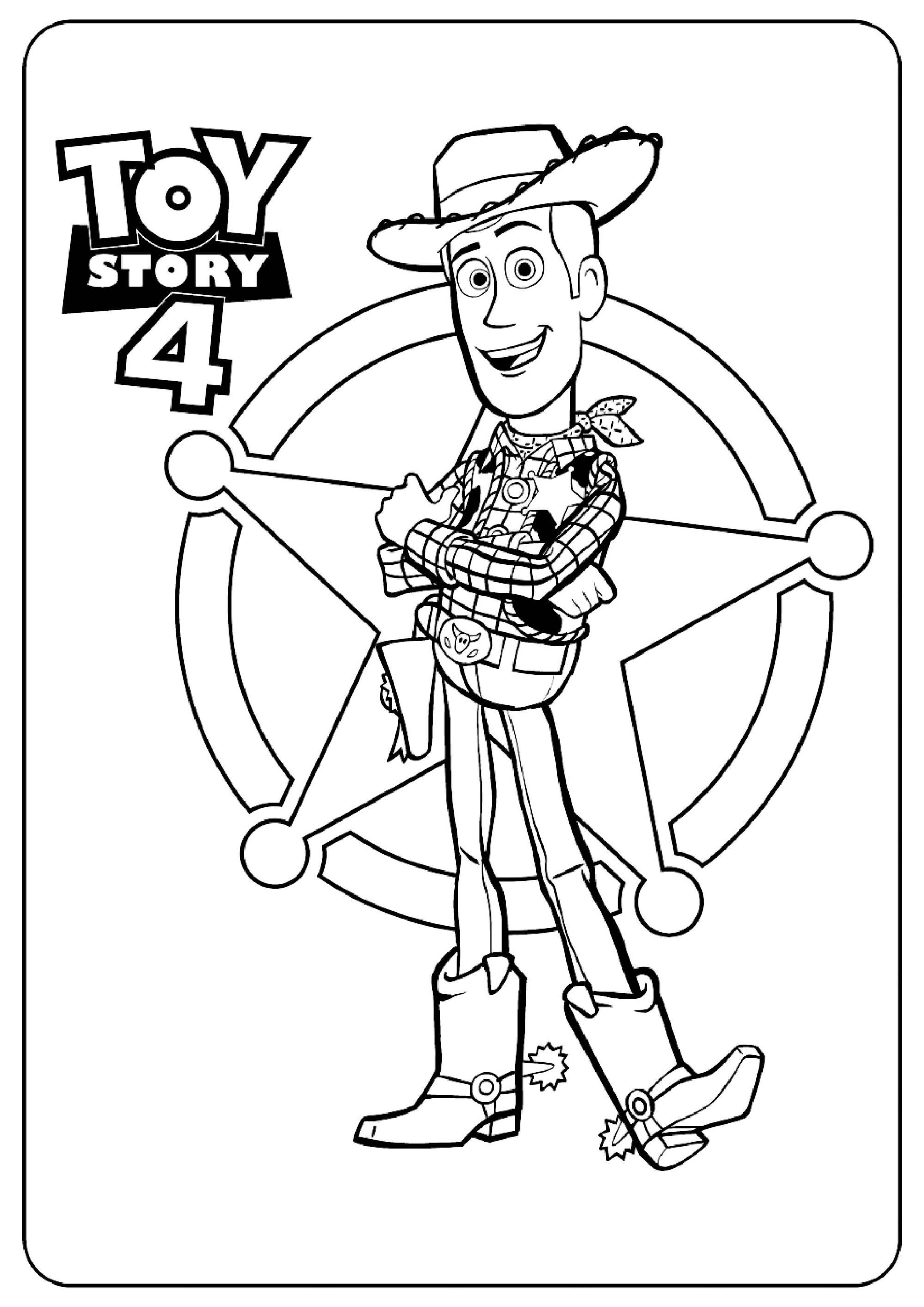 Woody de Toy Story 4 para colorir