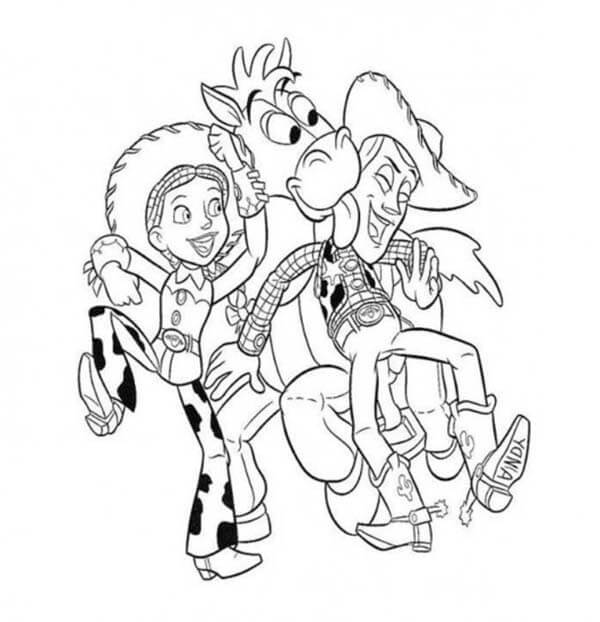 Dibujos de Woody y Amigos Divertidos para colorear