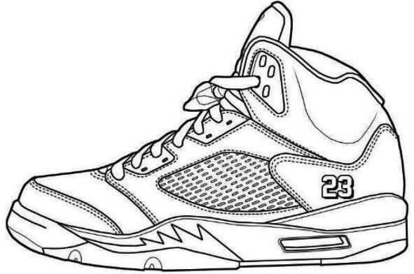 Zapatilla Air Jordan para colorir