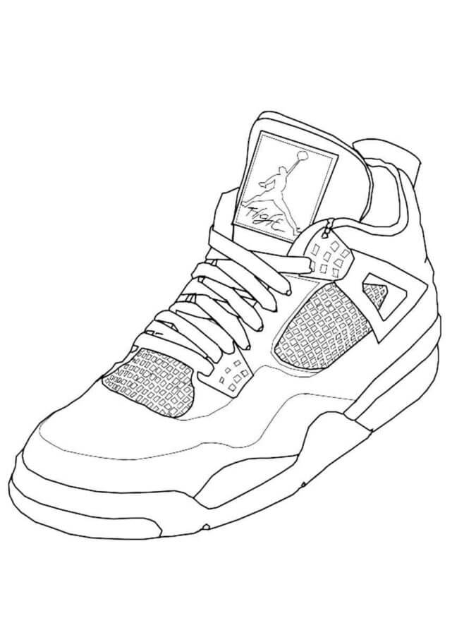 Dibujos de Zapatillas De Baloncesto Básicas para colorear