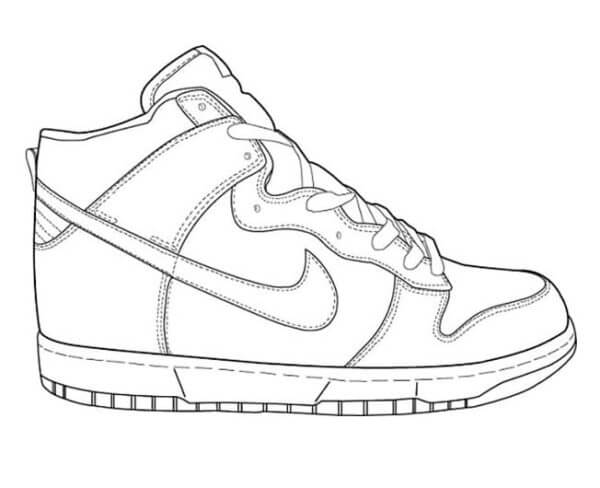 Dibujos de Zapatillas Exclusivas Para Hombre De Nike para colorear
