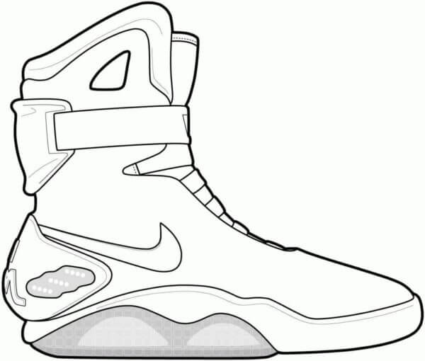 Dibujos de Zapatillas Nike Air Mag para colorear