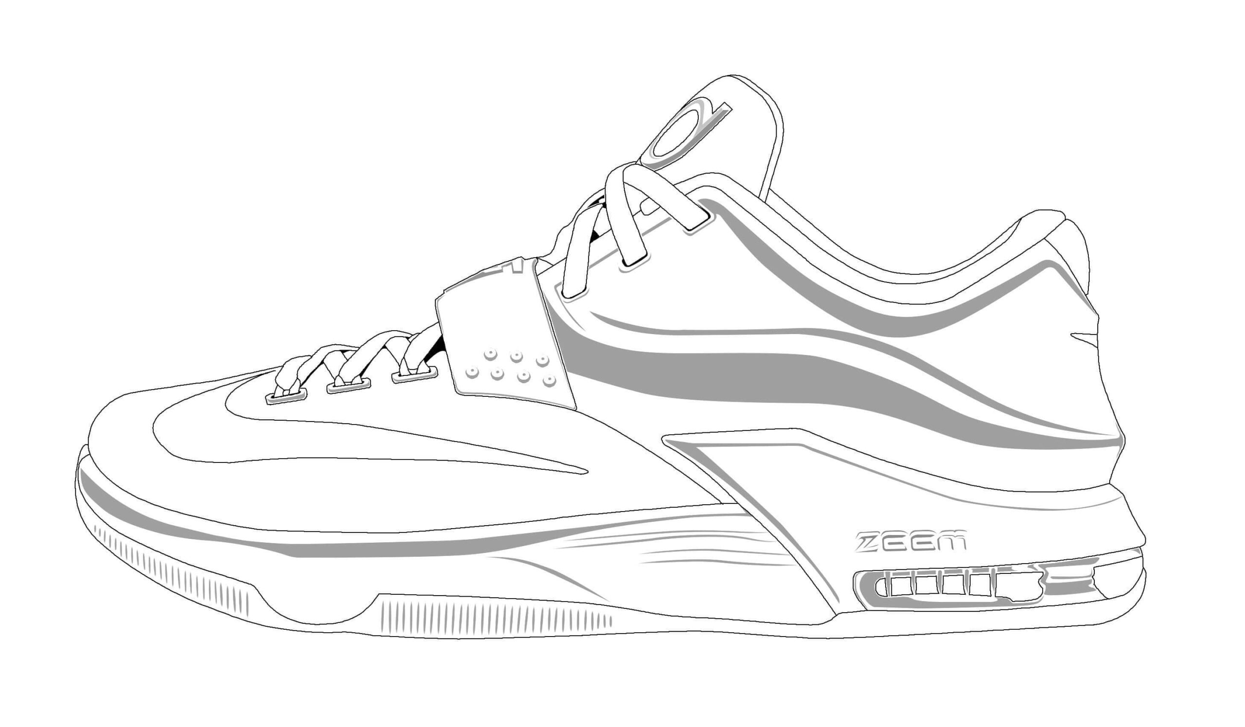 Dibujos de Zapatillas Nike Clasicas para colorear