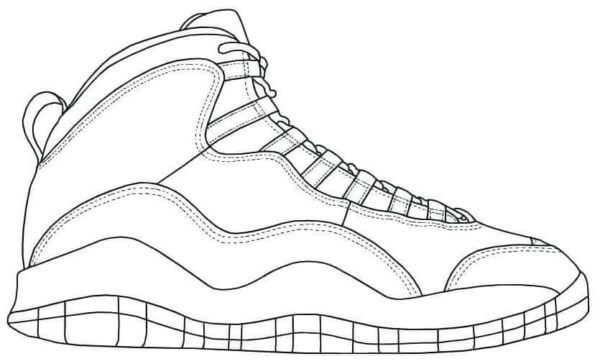 Dibujos de Zapato Nike Imagen Gratis para colorear