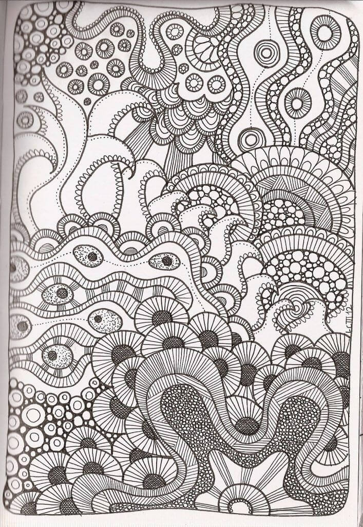 Zentangle Simple para colorir