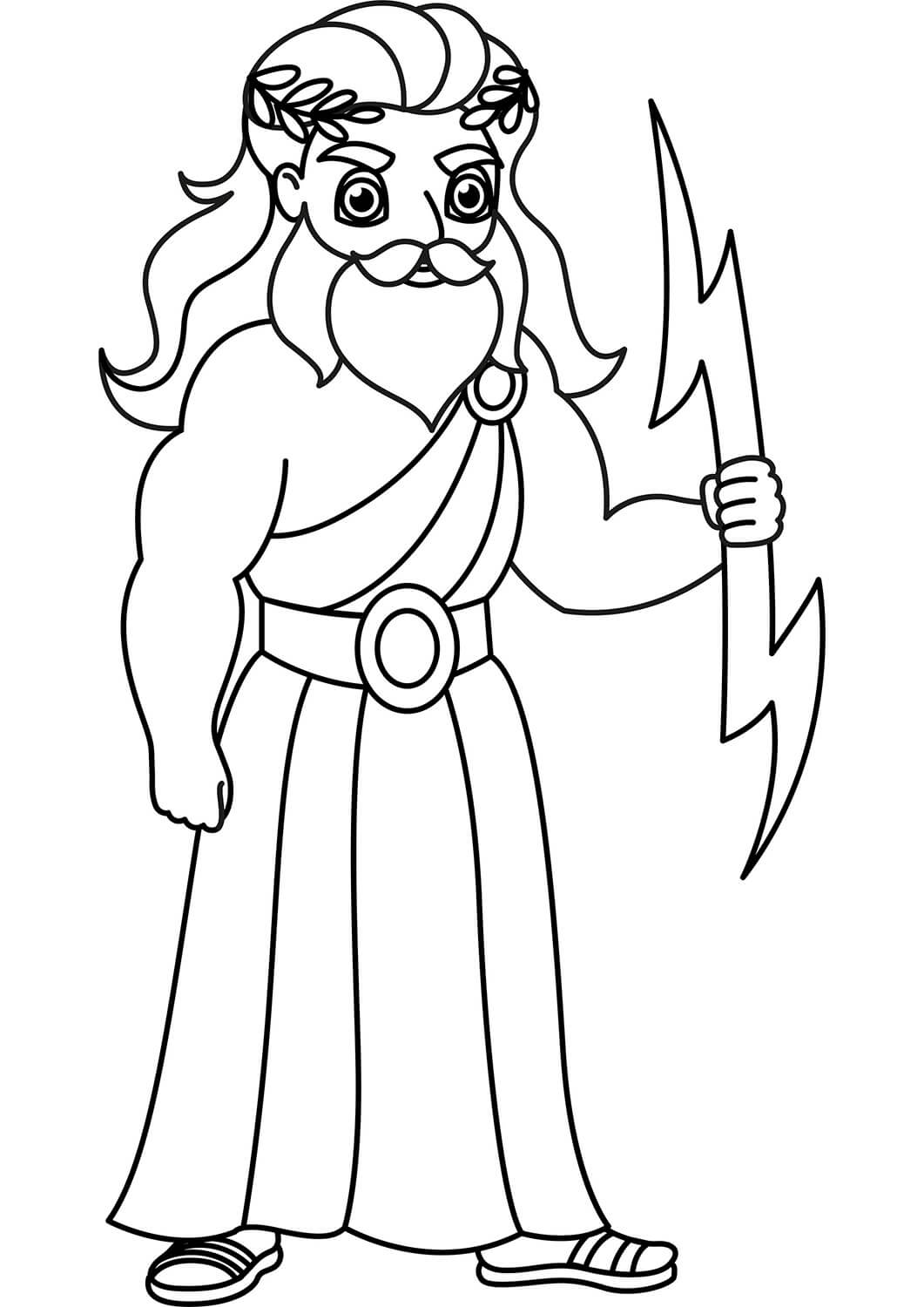 Zeus De Dibujos Animados para colorir
