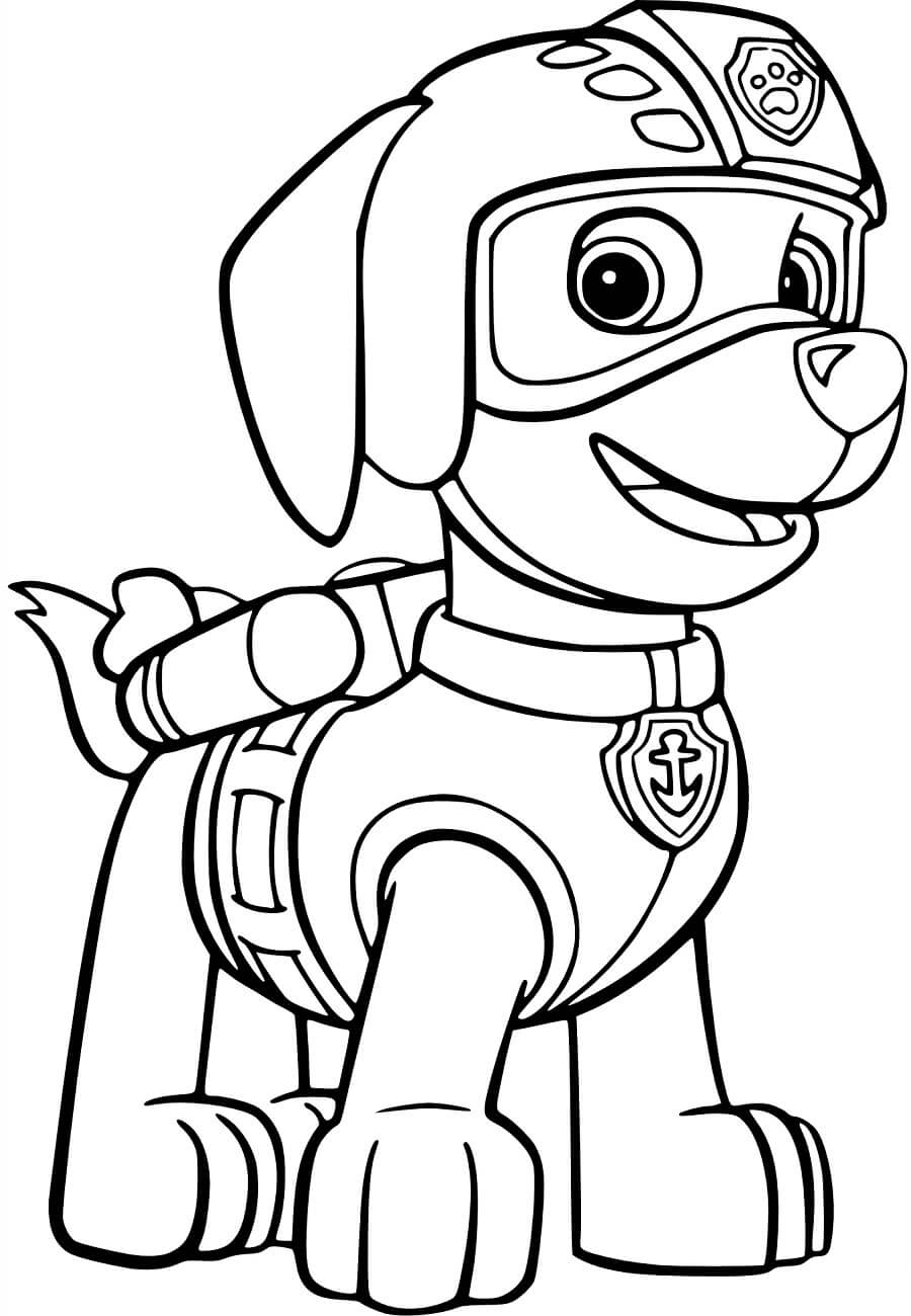 Dibujos de Zuma en la Patrulla Canina para colorear