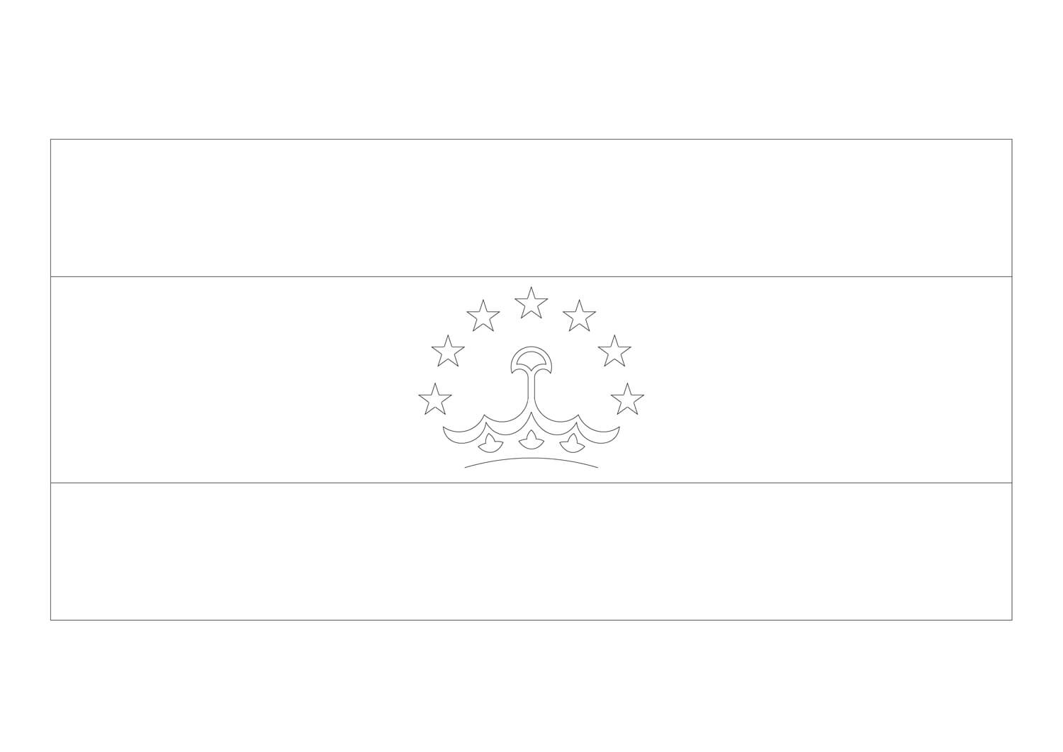 Bandera de tayikist n para colorear imprimir e dibujar coloringlib
