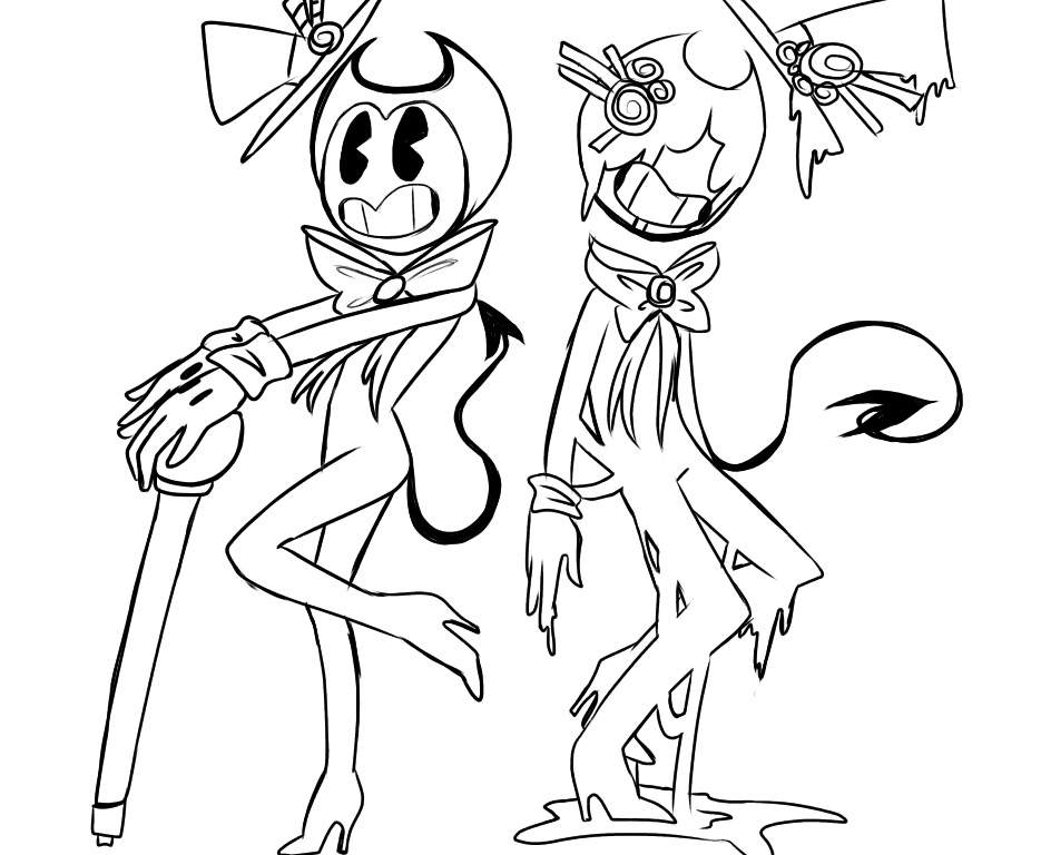 Dibujos De Bendy Y La M Quina De Tinta Para Colorear E Imprimir