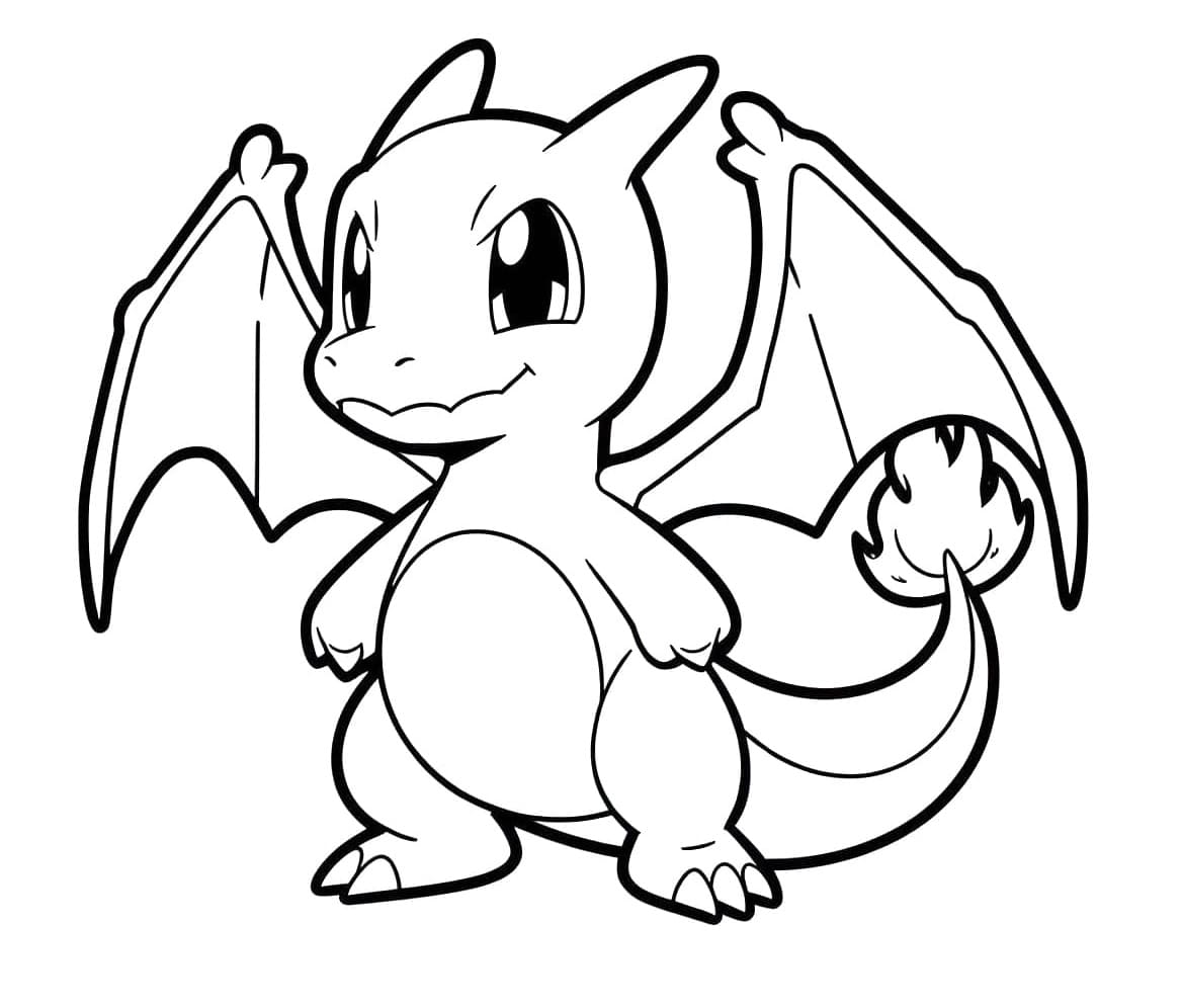 Charizard bebé para colorear, imprimir e dibujar – ColoringLib