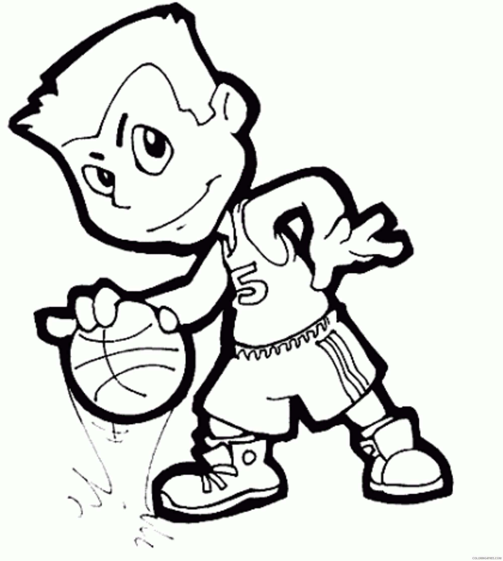 Dibujos Animados de Baloncesto para colorear, imprimir e dibujar –  ColoringLib