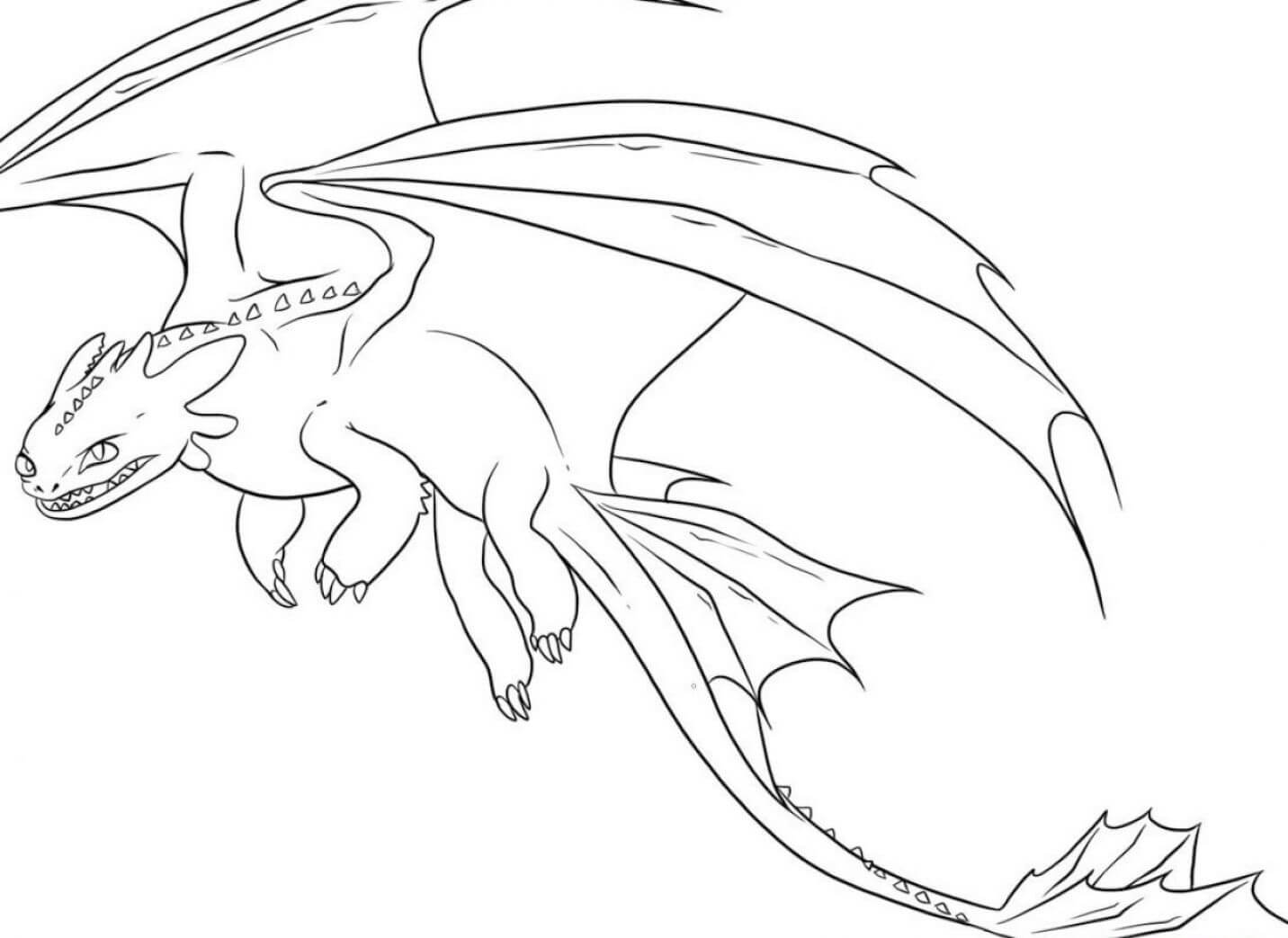 Dragón de Dibujos Animados Volando para colorear, imprimir e dibujar –  ColoringLib