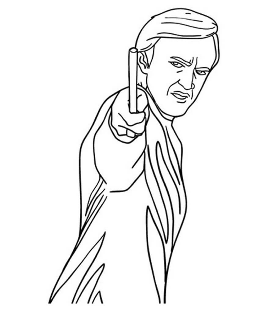 Enojado Draco Malfoy para colorear, imprimir e dibujar – ColoringLib