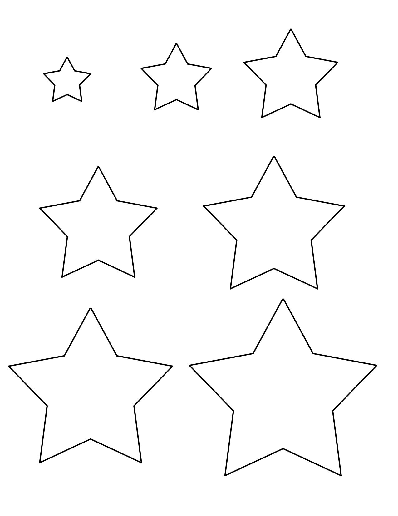 Estrellas De Diferentes Tamaños Para Colorear Imprimir E Dibujar Coloringlib 3946