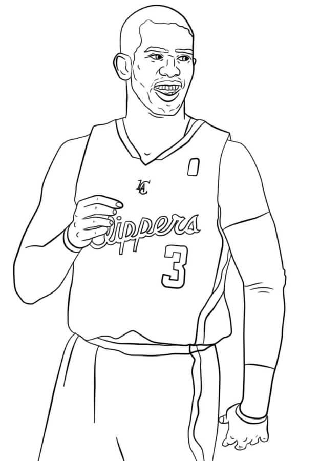 Dibujos de jugador De La NBA Chris Paul para colorear